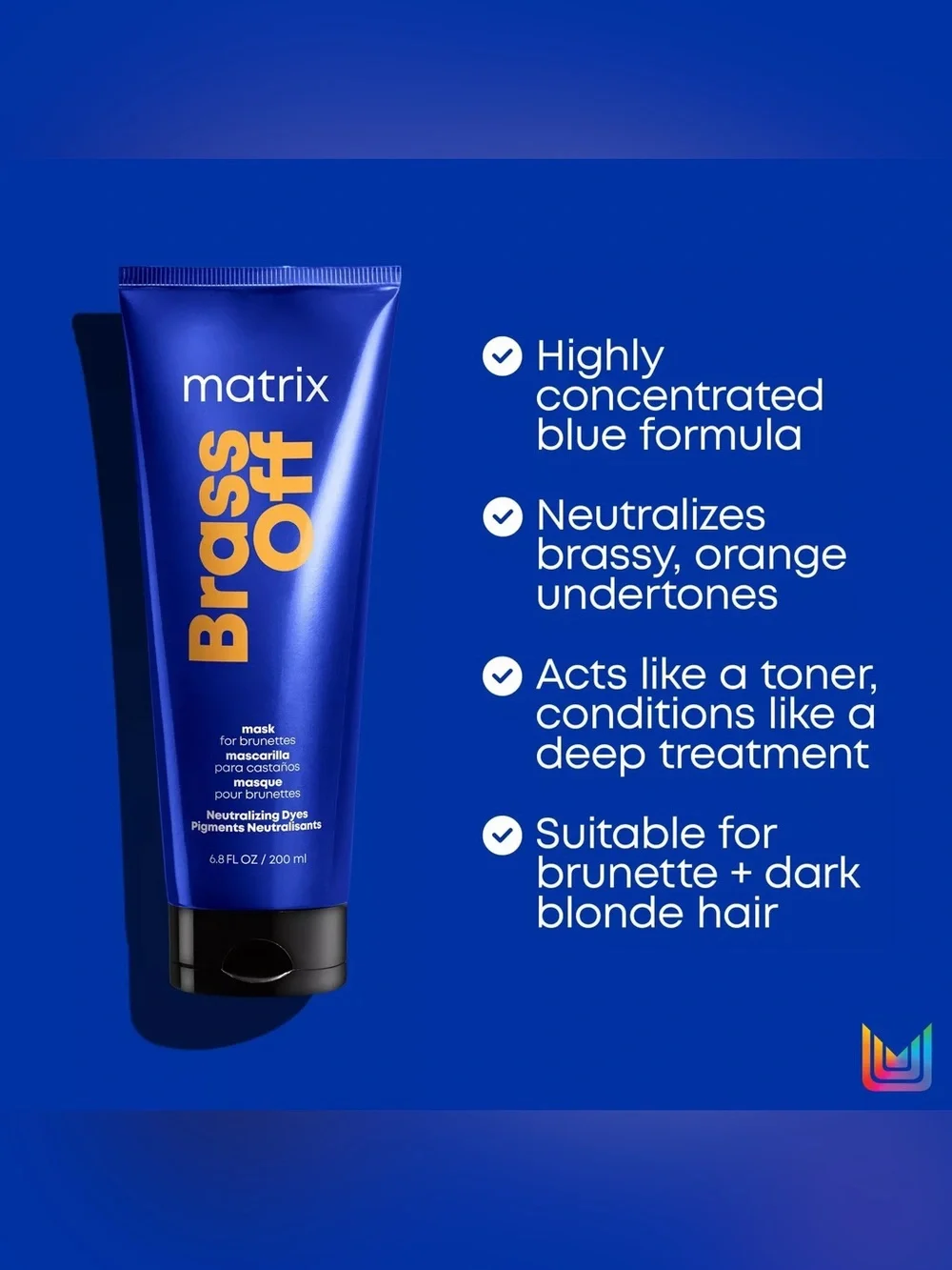 Matrix Brass Off Custom Neutralization Hair Mask, NEW